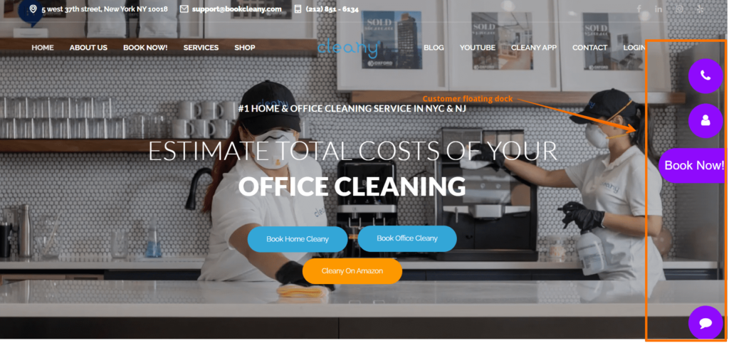 cleaning website example