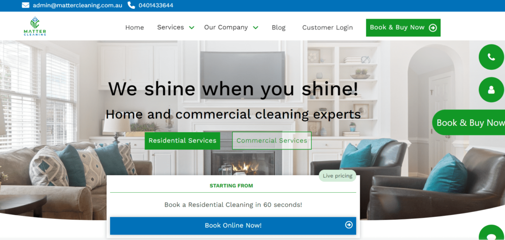 cleaning website service