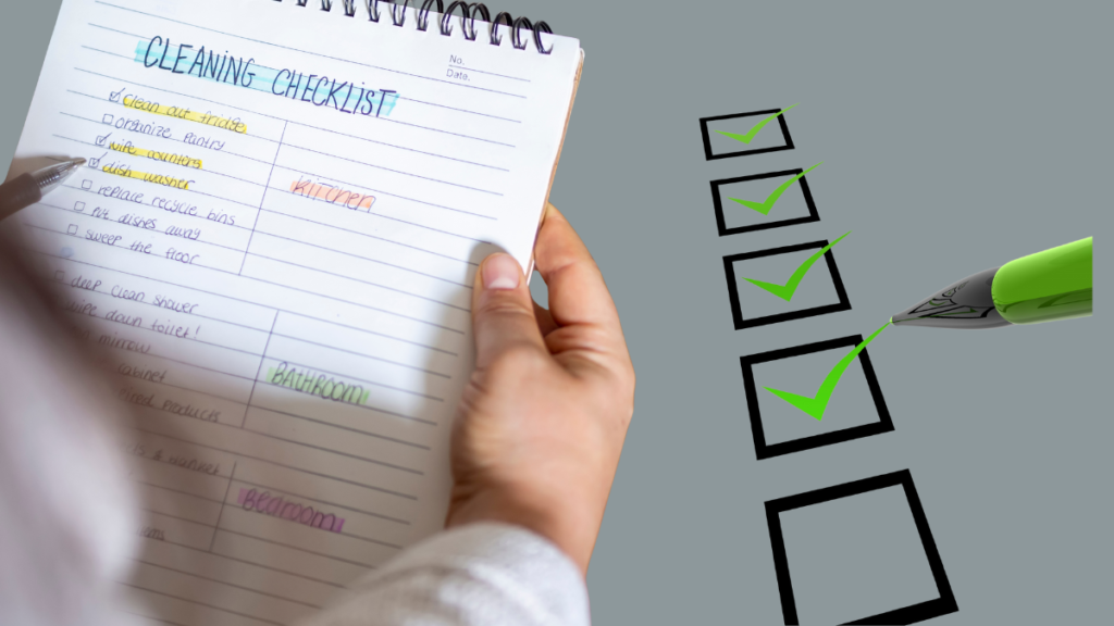 House cleaning checklist